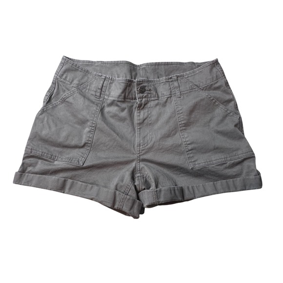 Magellan Outdoors Pants - Magellan Outdoors Shorts Womens 12 Grey Utility Hiking Cuffed Cotton Spandex